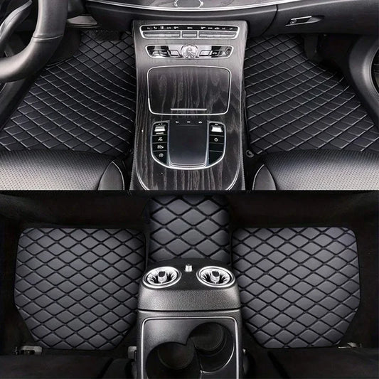 PU Leather Car Floor Mats for Dustproof Interior Protection