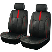 Sporty Racing Leather Car Seat Covers with Universal Fit