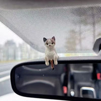 Sleeping Cat Console Ornament for Cute Car Interior Decoration