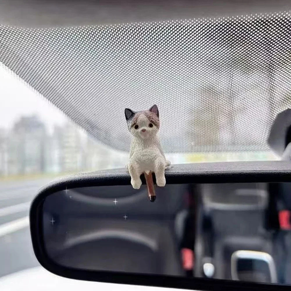 Sleeping Cat Console Ornament for Cute Car Interior Decoration