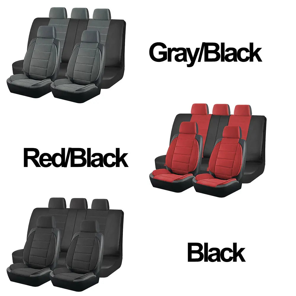 Leather Fluff Stereo Style Car Seat Covers with Universal Fit