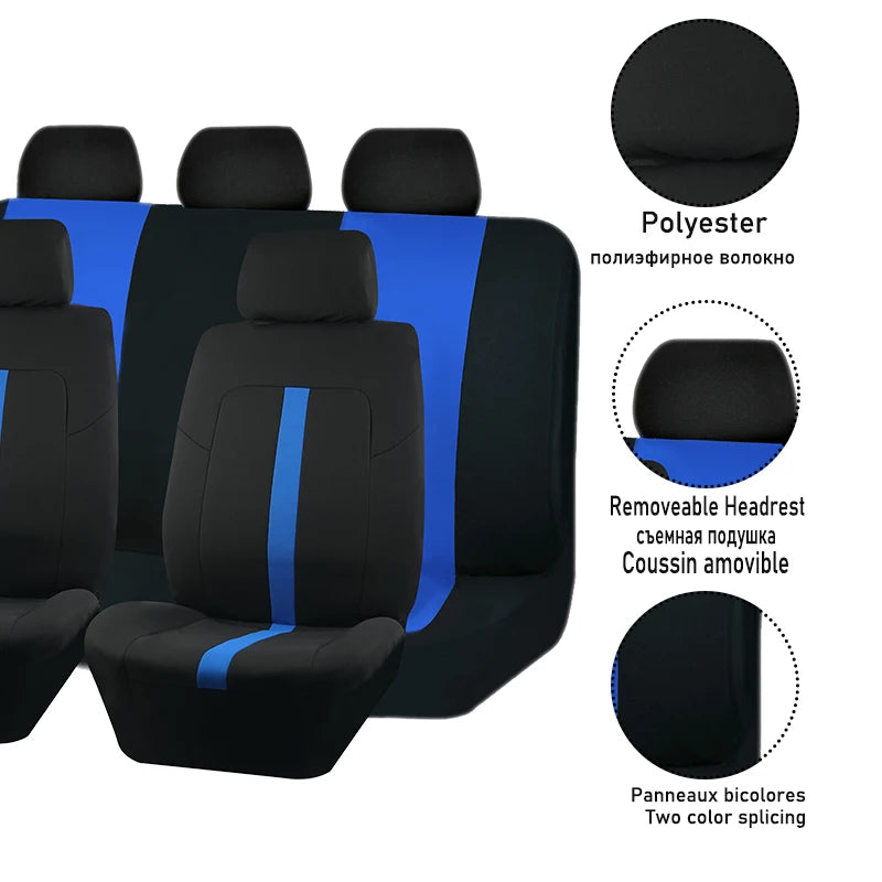 Sport Design Seat Covers with Universal Fit for Cars SUVs and Trucks