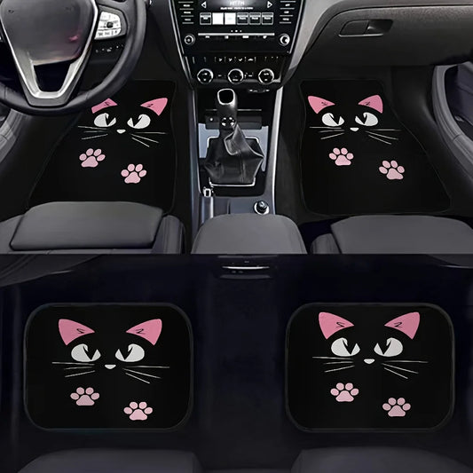Cute Cartoon Car Floor Mats for Front and Rear Seats