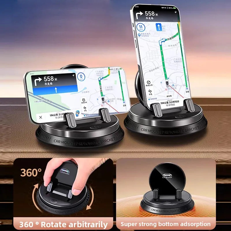 Electric Auto Phone Holder with Rotating Dashboard Mount
