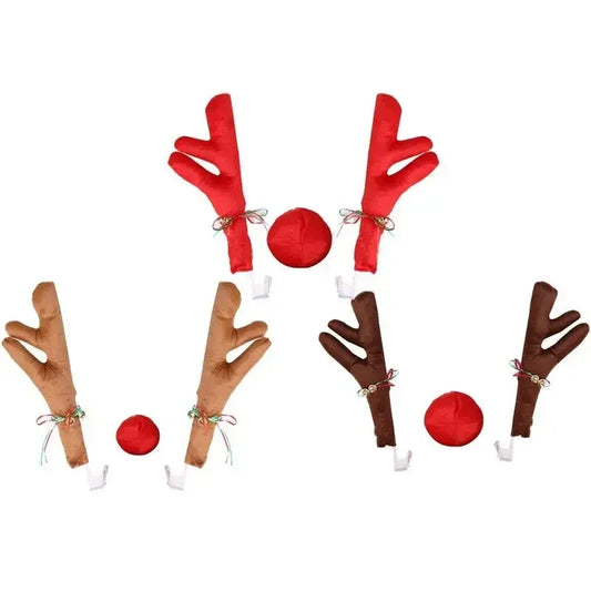 Reindeer Antler and Red Nose Car Decoration Ornament