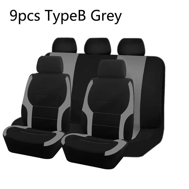Stylish Bicolor Polyester Seat Covers with Universal Fit