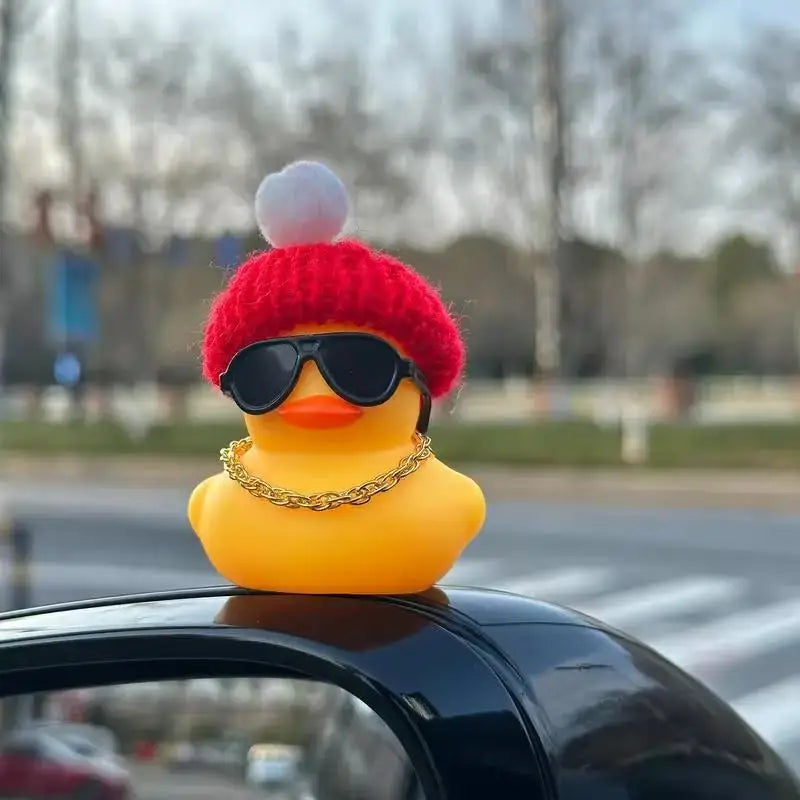 Winter Duck Dashboard Ornament with Christmas Accessories