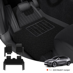 All Weather Floor Mats with Door Sill Guards for Tesla Interior