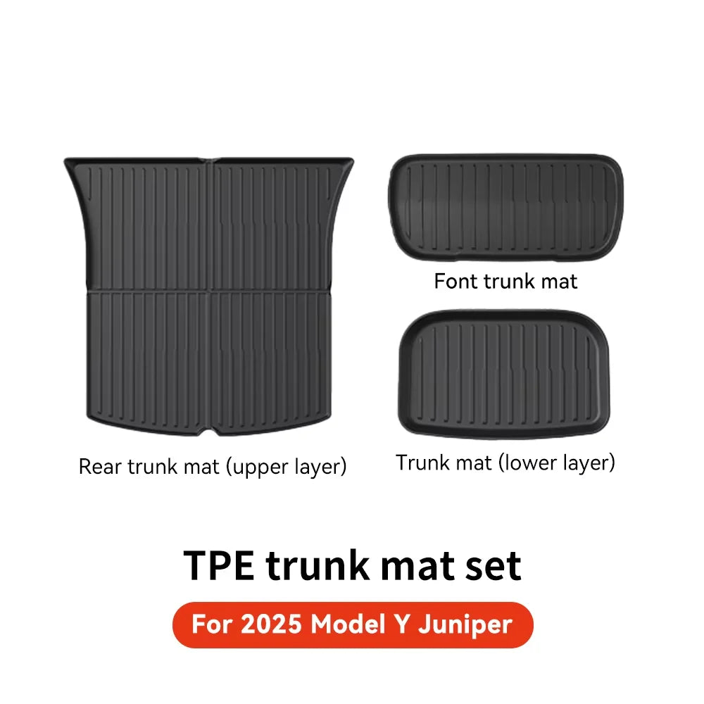 All Weather Floor Mats with Door Sill Guards for Tesla Interior