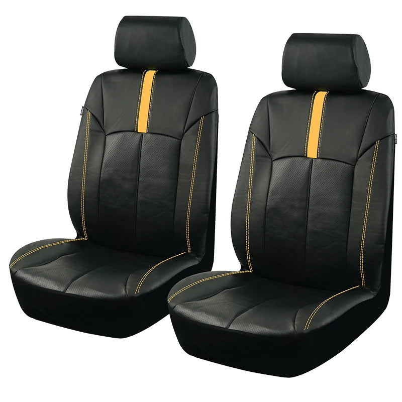 Sporty Racing Leather Car Seat Covers with Universal Fit