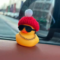 Winter Duck Dashboard Ornament with Christmas Accessories