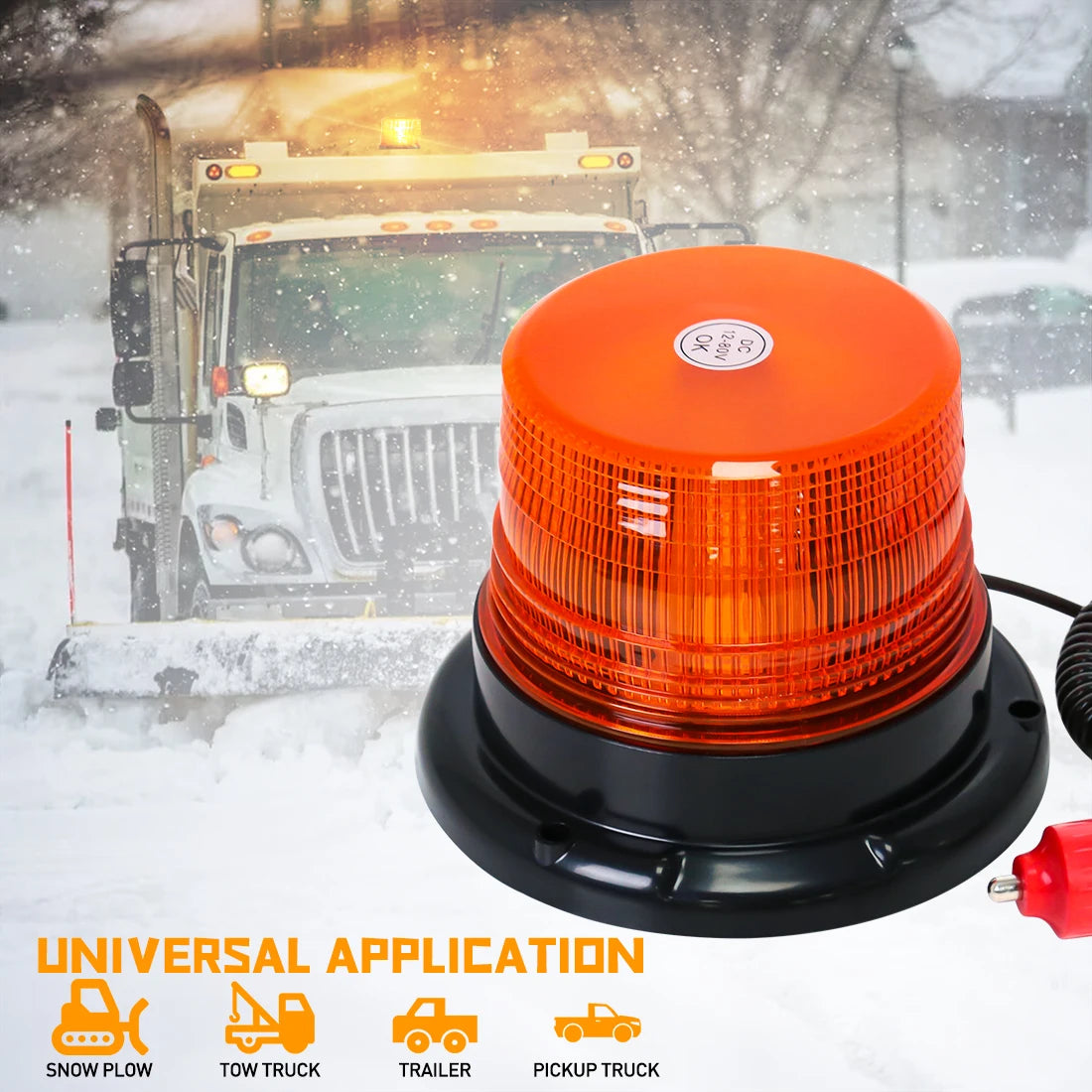 Magnetic Roof Mounted LED Strobe Beacon for Emergency Vehicles