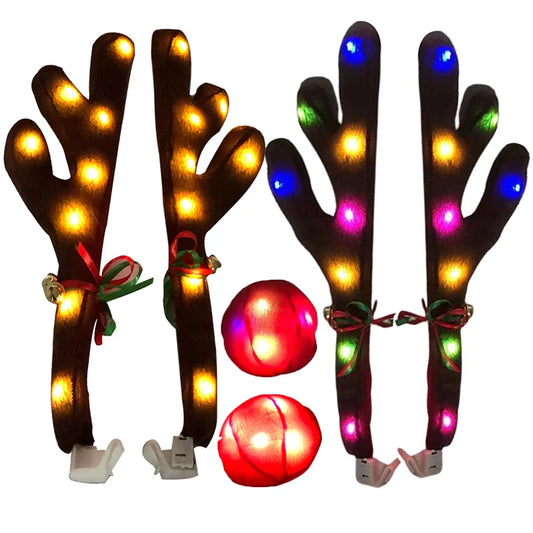 LED Glowing Antlers for Car and Truck Christmas Costume