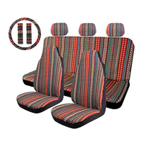 Saddle Blanket Style Car Seat Cover Set with Accessories