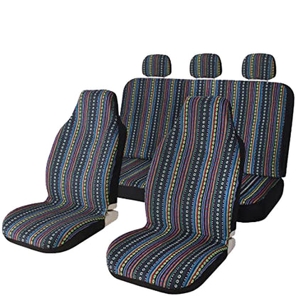 Saddle Blanket Style Car Seat Cover Set with Accessories