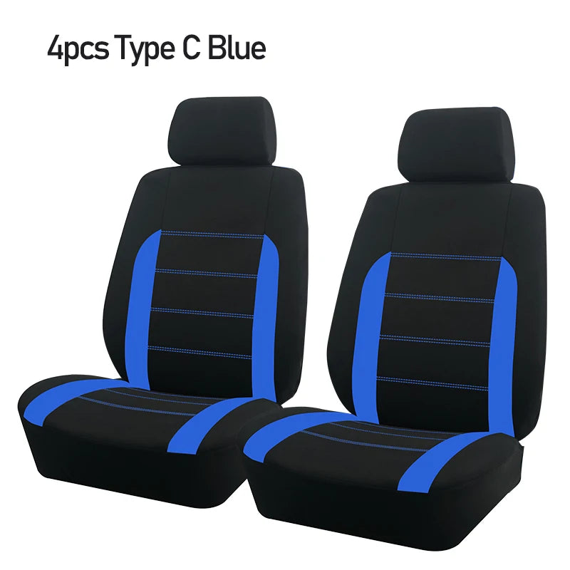 Stylish Bicolor Polyester Seat Covers with Universal Fit