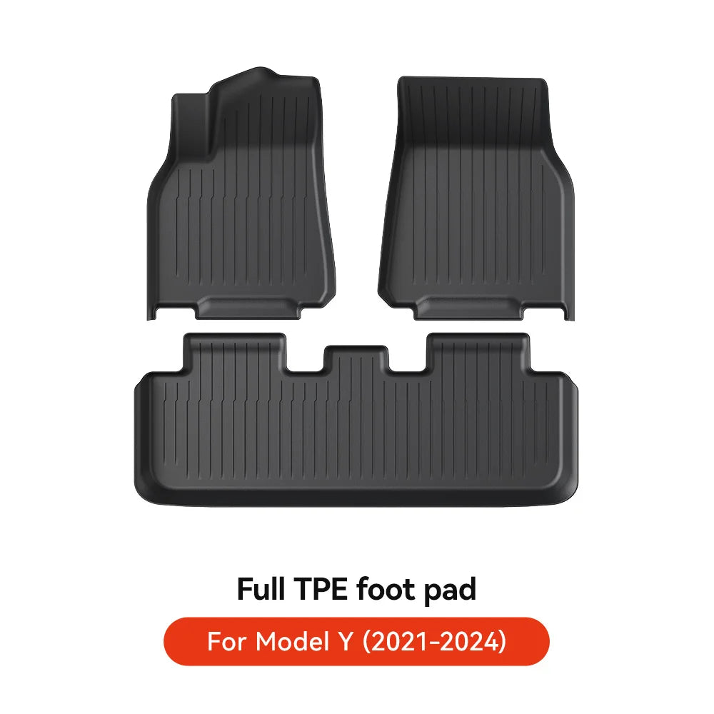 TPE Floor Mats for All Weather Tesla Interior Protection