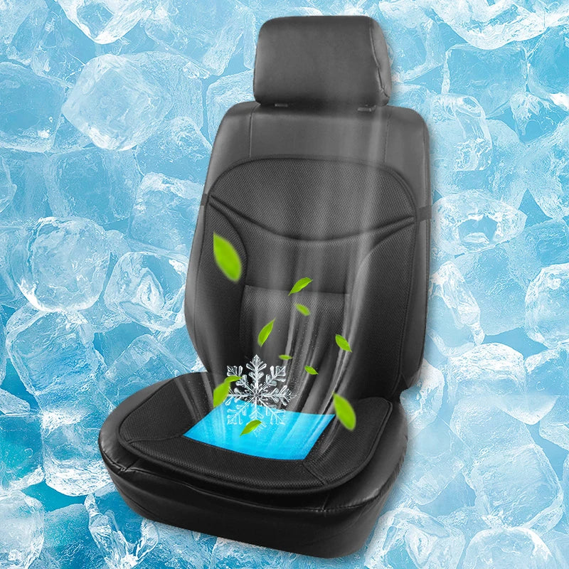 Breathable Airmesh Car Seat Cushion with Ice Gel and Lumbar Support