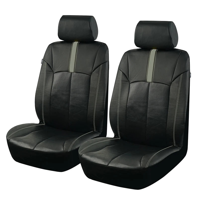 Sporty Racing Leather Car Seat Covers with Universal Fit