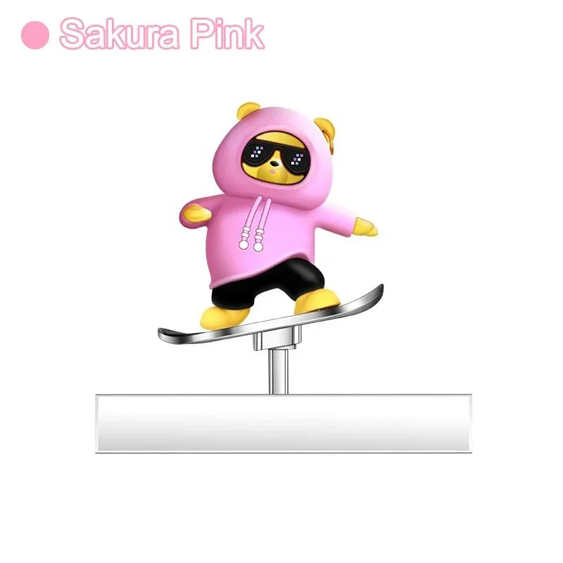 Cute Bear Scooter Ornament for Car Console Decoration