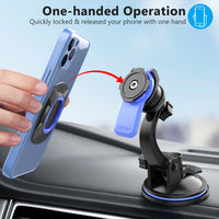 Car Phone Holder with Suction Cup and Air Vent Mount