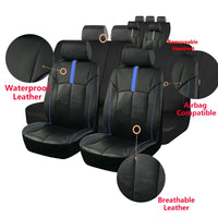 Sporty Racing Leather Car Seat Covers with Universal Fit