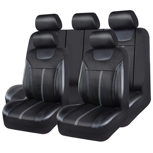 Universal Leather and Mesh Car Seat Cover Set