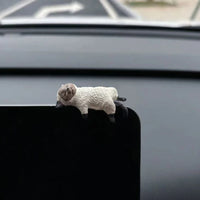 Sleeping Cat Console Ornament for Cute Car Interior Decoration