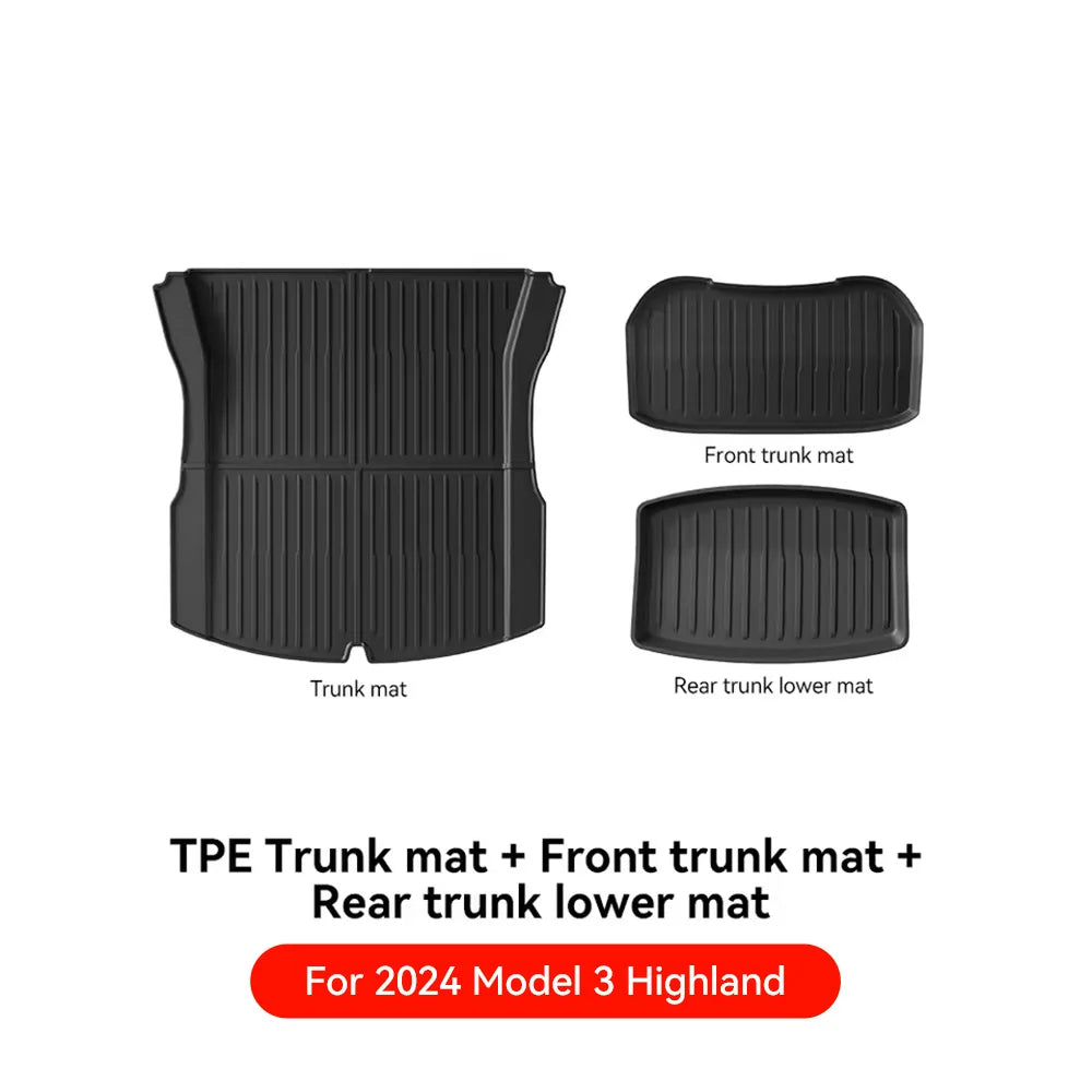 TPE Floor Mats for All Weather Tesla Interior Protection