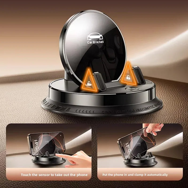 Electric Auto Phone Holder with Rotating Dashboard Mount