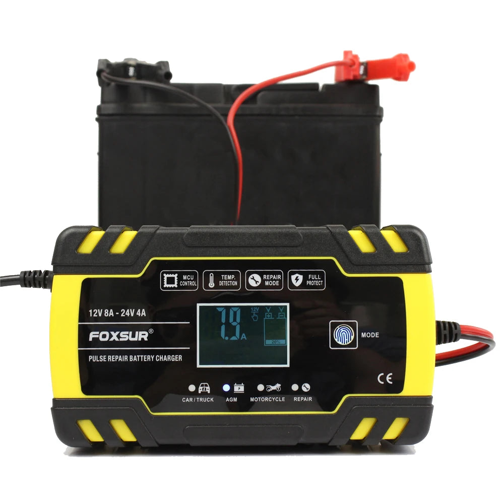 Automatic Smart Battery Charger for Vehicles and Deep Cycle Batteries