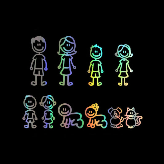 Large Family - Cartoon Stickers