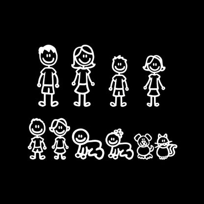 Large Family - Cartoon Stickers