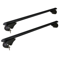 Universal Car Roof Racks Pod Aluminium Cross Bars Adjustable 108cm Black