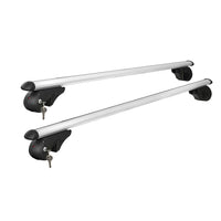 Universal Car Roof Racks Pod Aluminium Cross Bars Adjustable 108cm Silver
