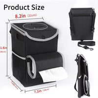 Car Trash Can Lid Holder Storage Bag Organizer