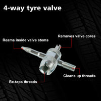 X-BULL Tyre Deflator Tire Air Deflators Rapid With Pressure Gauge Valve Tool 4WD
