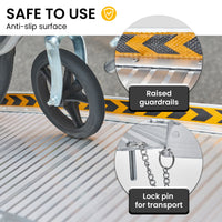 Rigg Aluminium Portable Non-slip Wheelchair Ramp 6ft - Silver