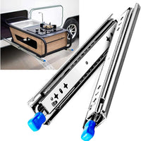 40in Pair 1000 - 2000mm 150KG Capacity Heavy Duty Trailer Drawer Slides Rails Runners Locking