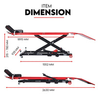 Motorcycle Lift Hydraulic Jack Stand Hoist - 500kg