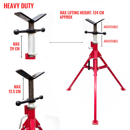 Folding Jack Stand V Head Pipe Stand - 1,250kg