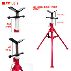 Folding Jack Stand V Head Pipe Stand - 1,250kg