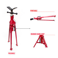 Folding Jack Stand V Head Pipe Stand - 1,250kg