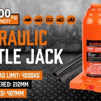 4,000kg Limit - Hydraulic Bottle Jack Heavy Duty with Safety Valve
