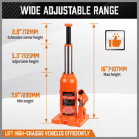 4,000kg Limit - Hydraulic Bottle Jack Heavy Duty with Safety Valve