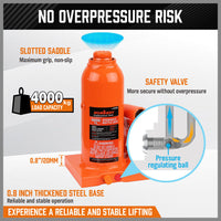 4,000kg Limit - Hydraulic Bottle Jack Heavy Duty with Safety Valve