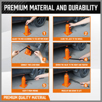 4,000kg Limit - Hydraulic Bottle Jack Heavy Duty with Safety Valve
