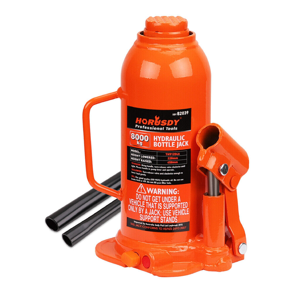 8,000kg Limit - Hydraulic Bottle Jack Heavy Duty with Safety Valve