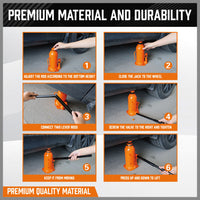 8,000kg Limit - Hydraulic Bottle Jack Heavy Duty with Safety Valve