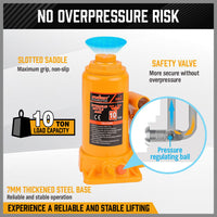 10,000kg Limit - Hydraulic Bottle Jack with Safety Valve